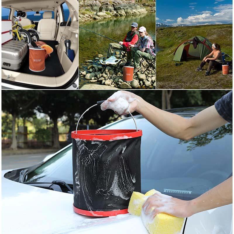 Foldable portable bucket for outdoor fishing by Bowlift