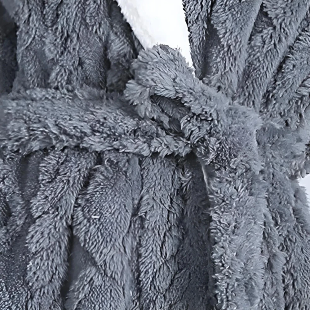 Plush Long Hooded Robe by Casa & Beyond