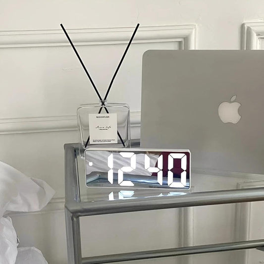 Digital LED Mirror Alarm Clock by Casa & Beyond