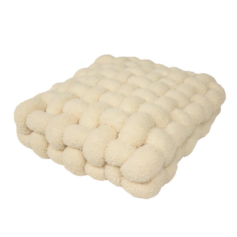 Plush Woven Knot Boucle Cushion by Casa & Beyond