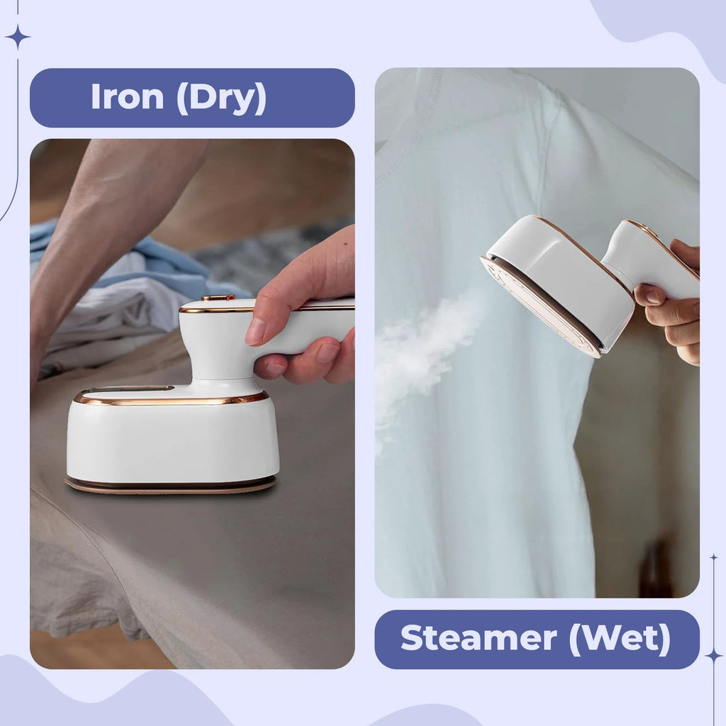 Micro Steam Iron - Portable & Travel Friendly Clothes Ironing Machine Bowlift by Bowlift