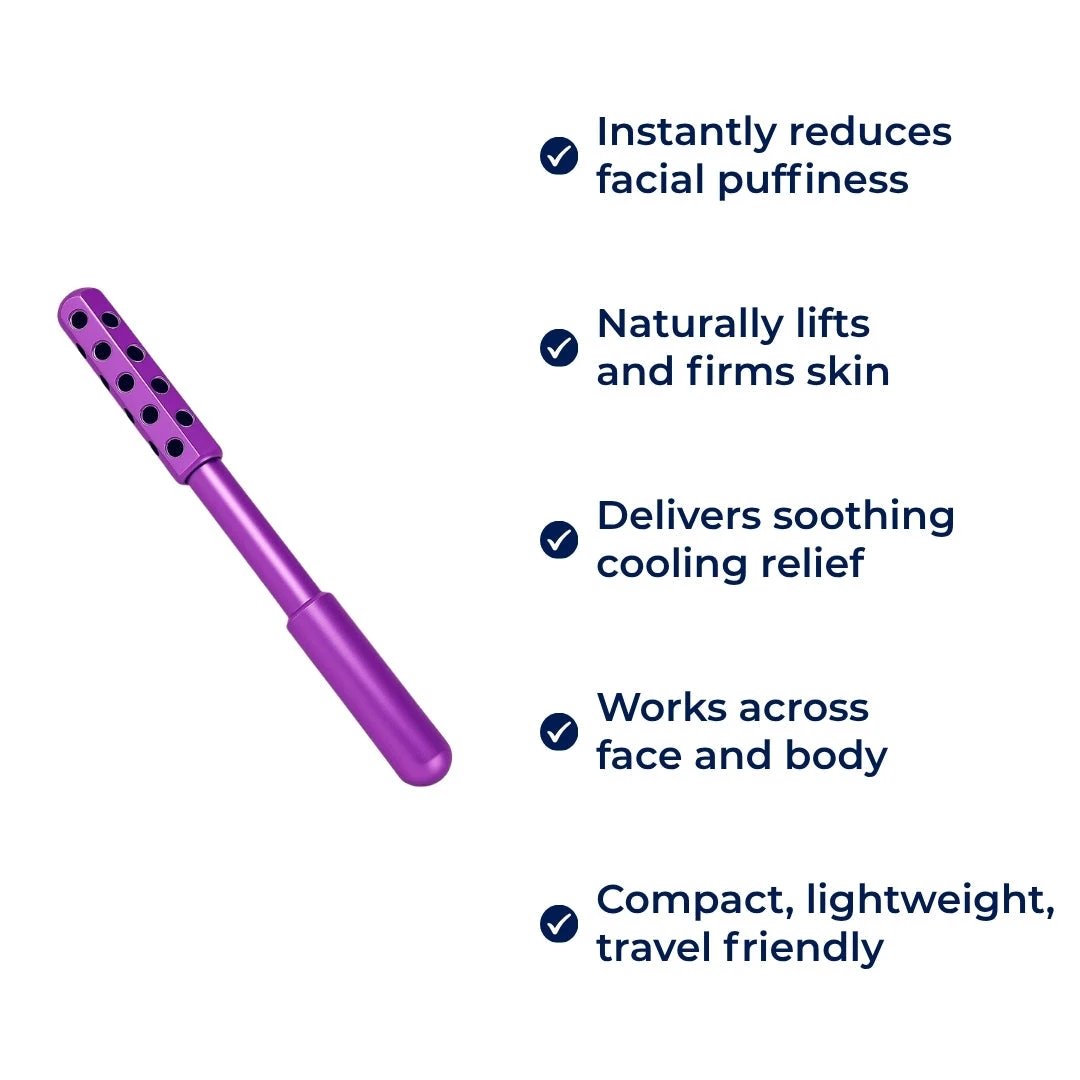 Depuff & Lift Skin – Smooth Metal Cooling Design – Boost Circulation & Glow for Cheeks Neck Face Bowlift by Bowlift