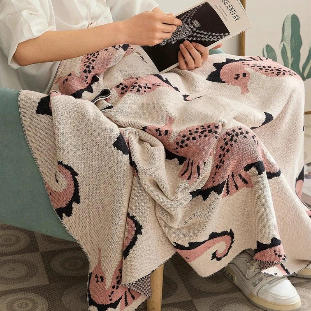 Nautical Seahorse Throw Blanket by Casa & Beyond