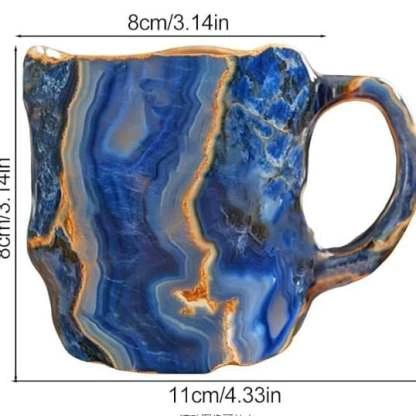 Handmade Coffee Mugs made of Mineral Crystal, Insulated, Microwave Safe, 350-450 ml by BowLift