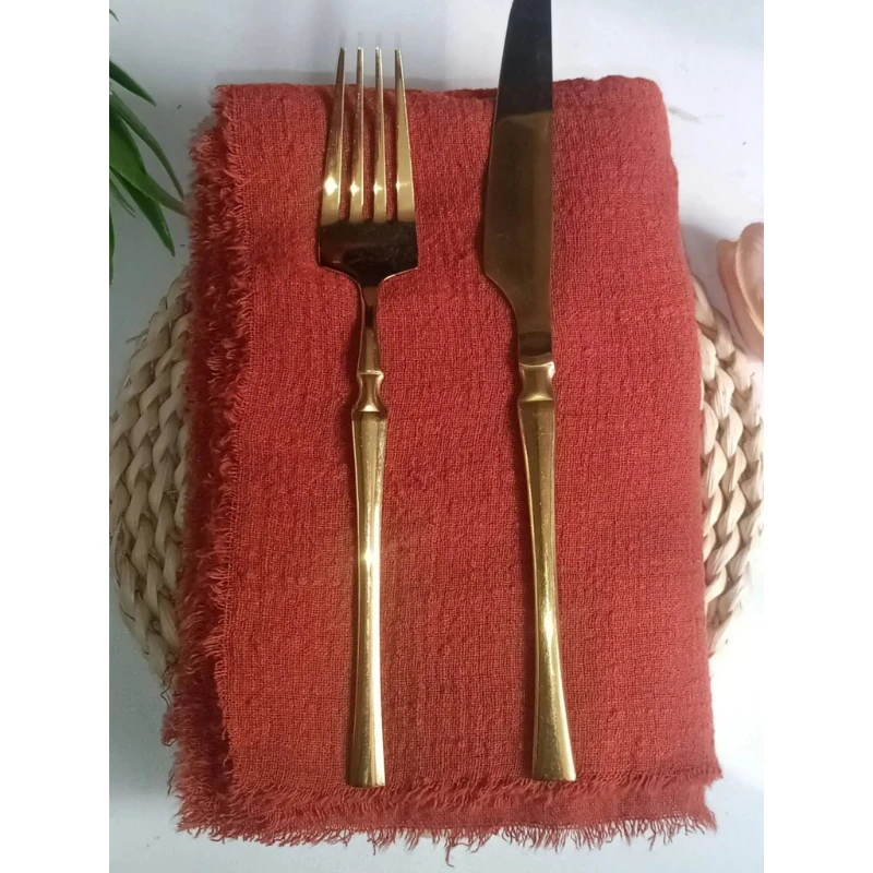 12pcs Cotton Linen Table Napkins Table Decoration Cloth Table Napkins by Bowlift