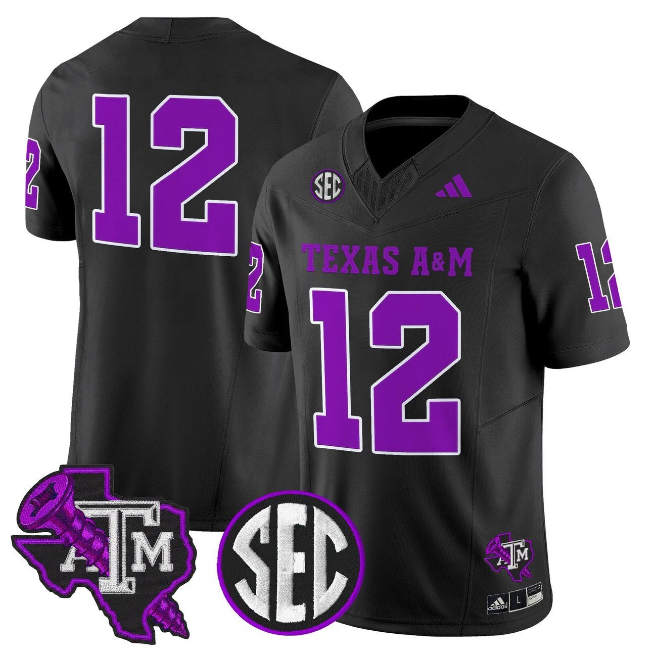 12th Man Jersey #12 Texas A&M Aggies DJ Screw Vapor Limited Stitched by My Store NCAA Football Jerseys