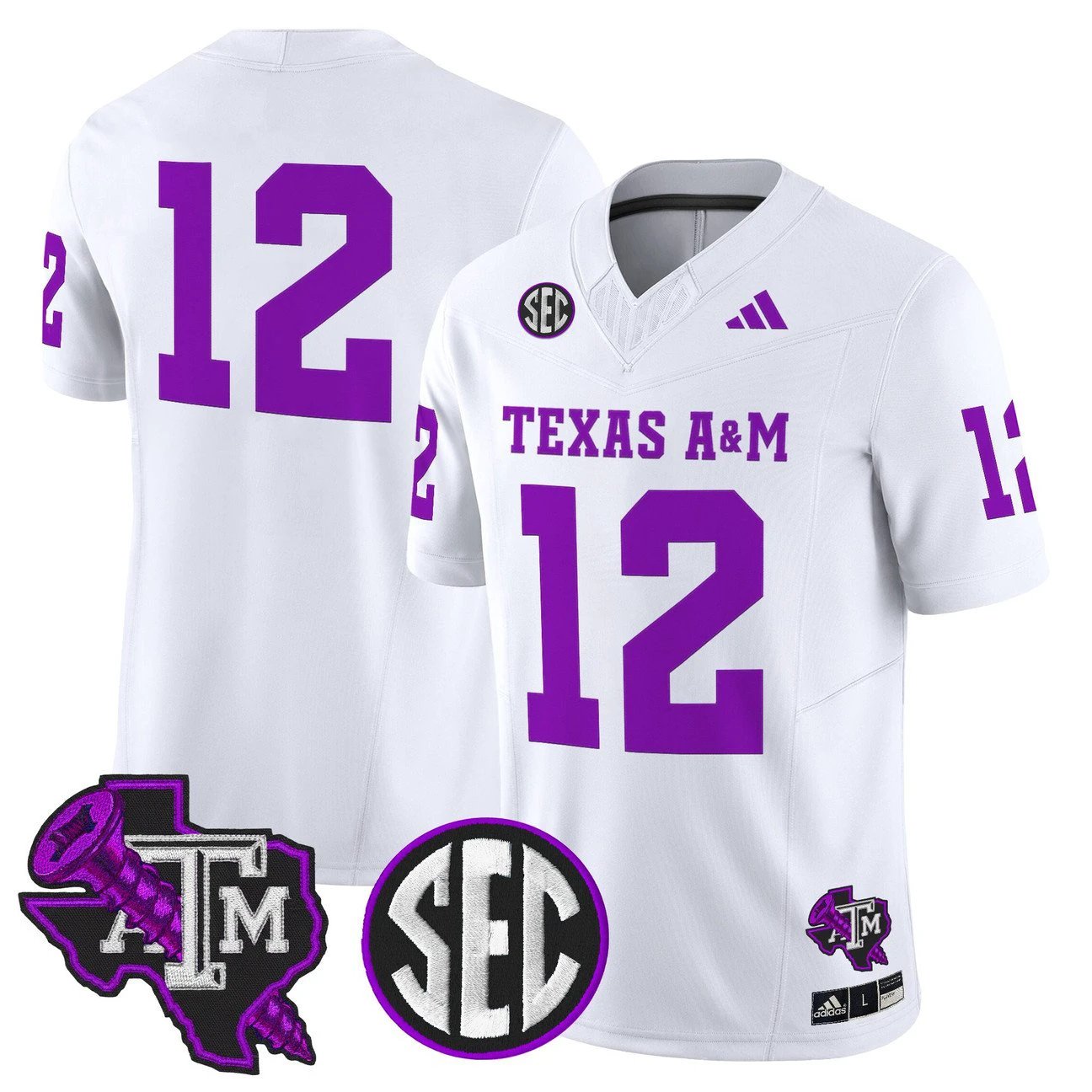 12th Man Jersey #12 Texas A&M Aggies DJ Screw Vapor Limited Stitched by My Store NCAA Football Jerseys