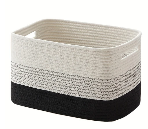 Woven Cotton Rope Storage Basket by Casa & Beyond