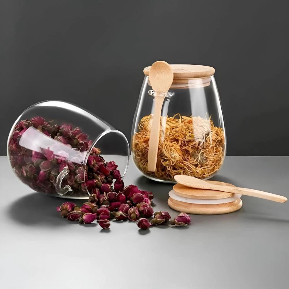 Nature's Pantry Glass Jar by Casa & Beyond