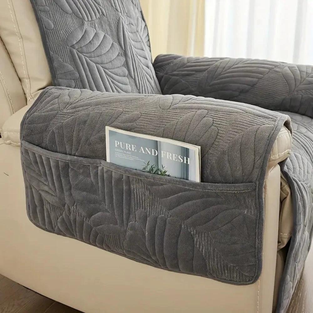 Verdant Leaf Pattern Recliner Cover by Casa & Beyond