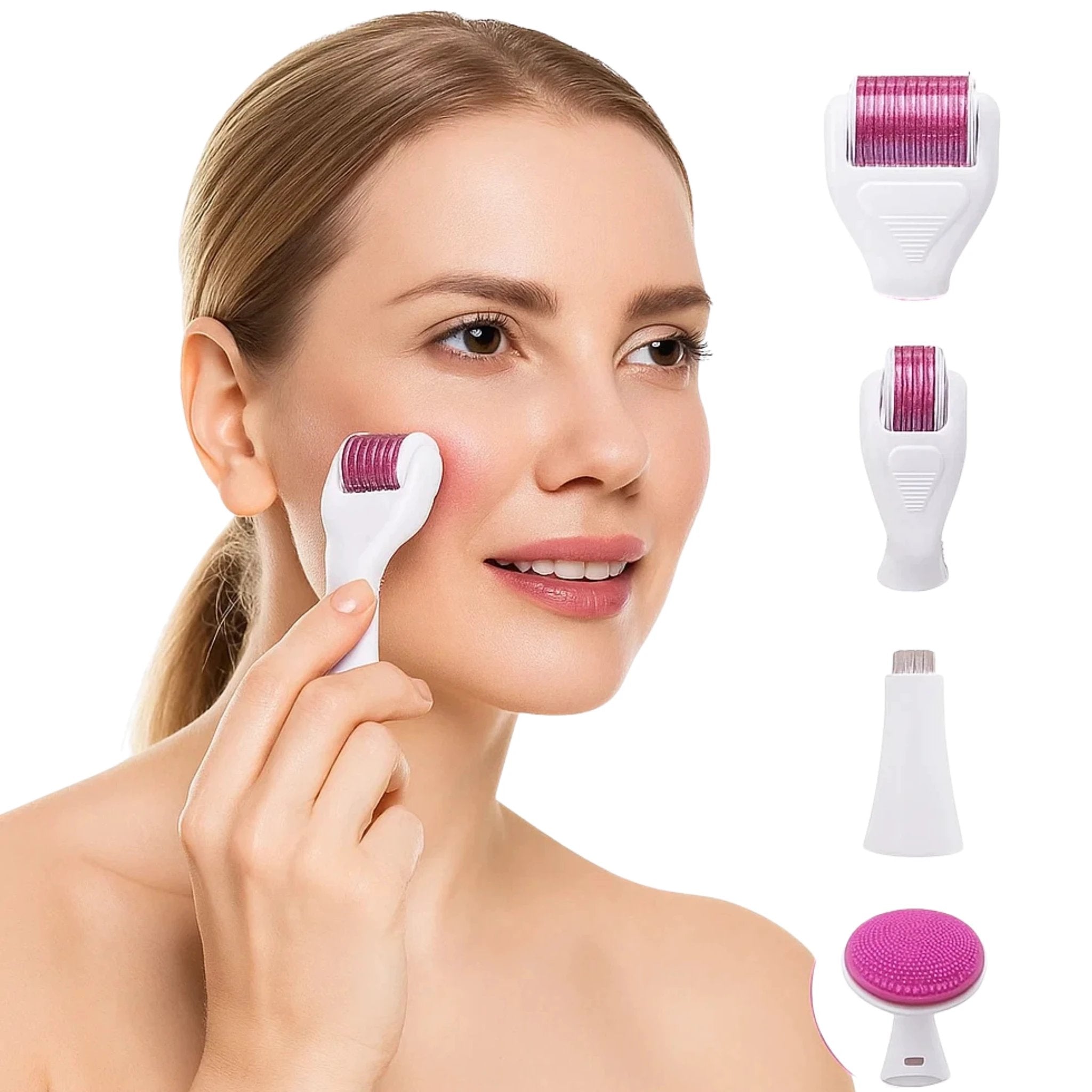 DermaGlow Microneedling Derma Roller Kit – Anti-Ageing – Titanium Needles – Home Skincare for Women Bowlift by Bowlift