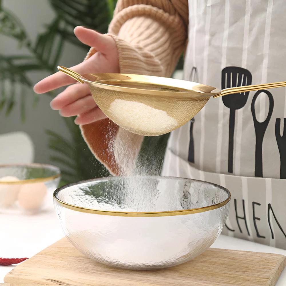 Gold Fine Mesh Strainer by Casa & Beyond