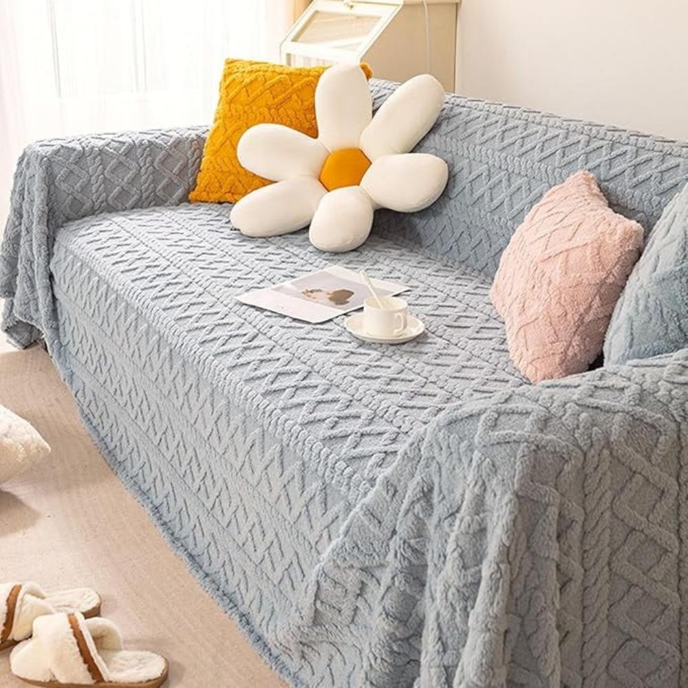 Snuggle Sherpa Sofa Cover by Casa & Beyond