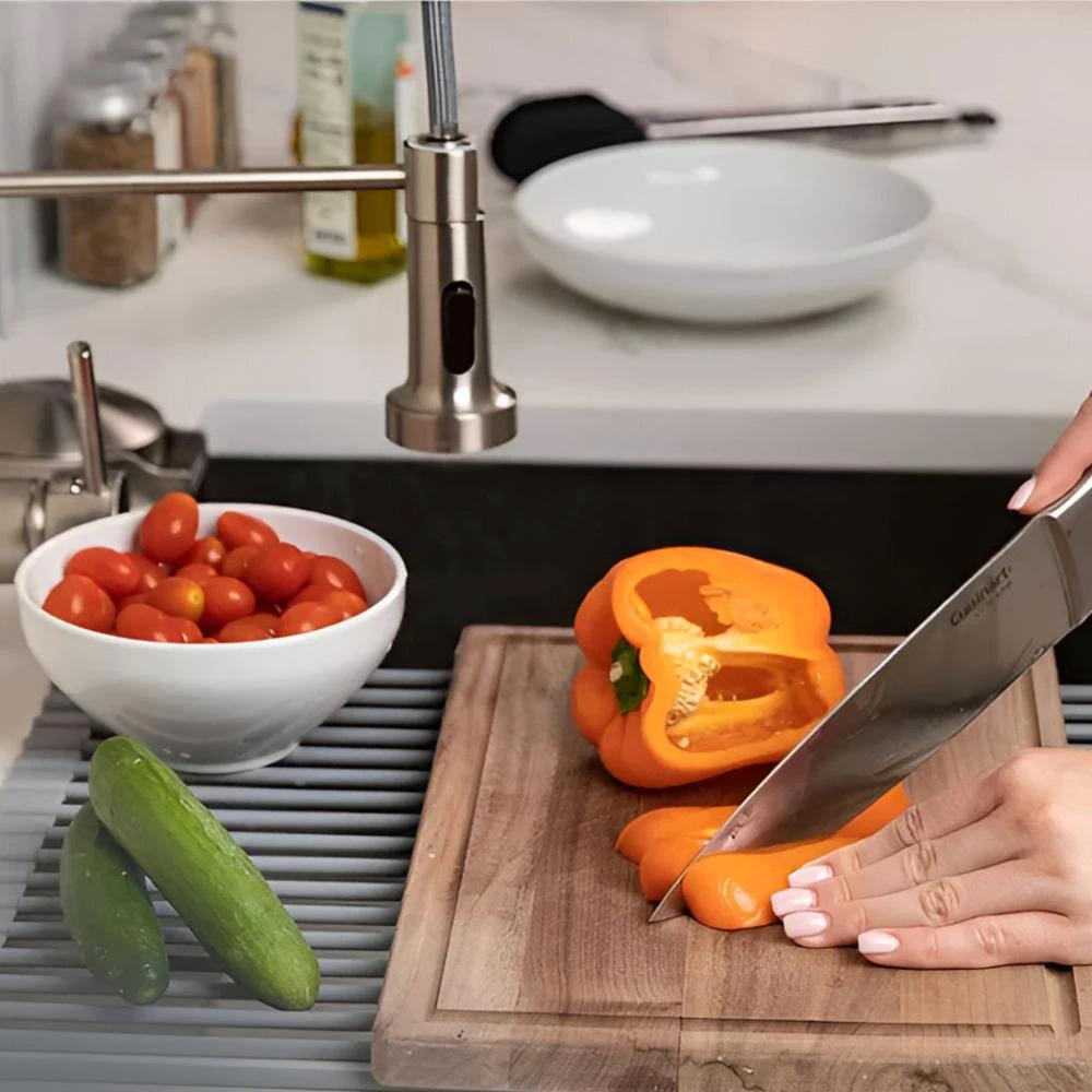 Stainless Steel Dish Drying Rolling Rack by Casa & Beyond