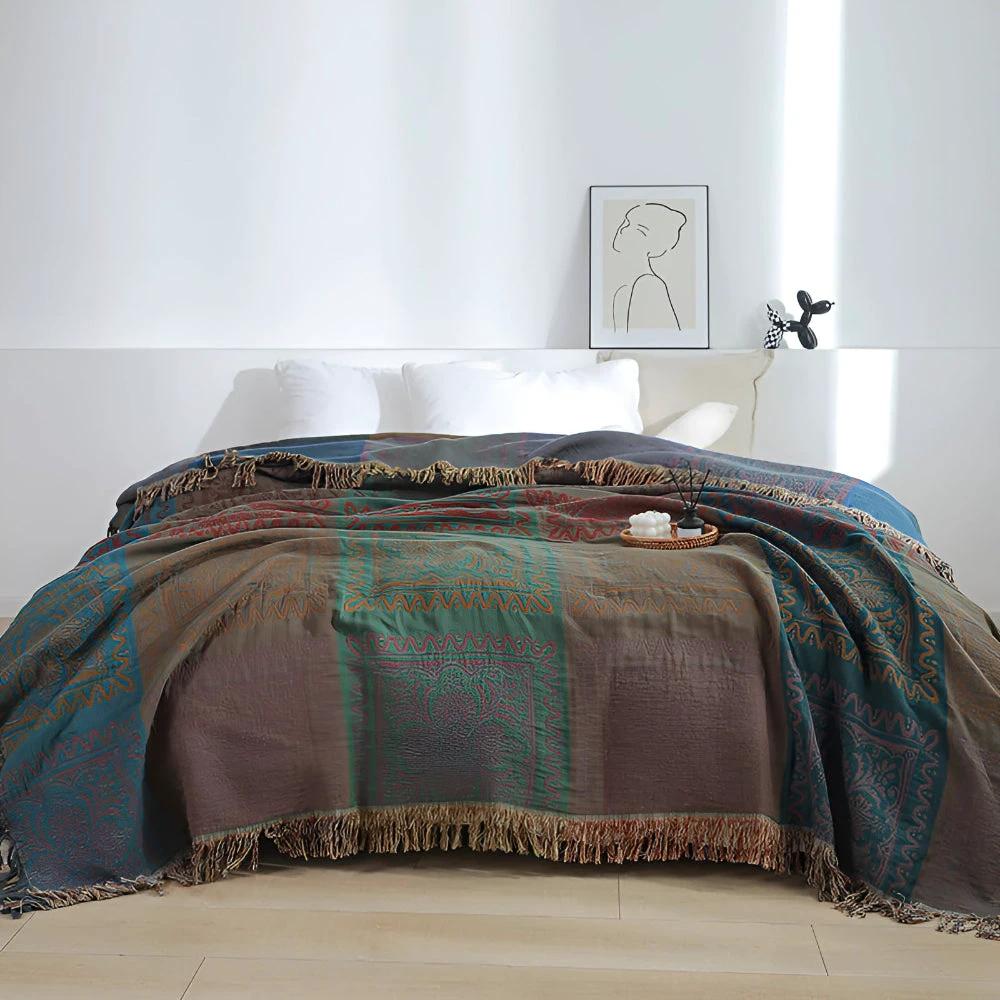 Mandala Tassel Throw Blanket by Casa & Beyond