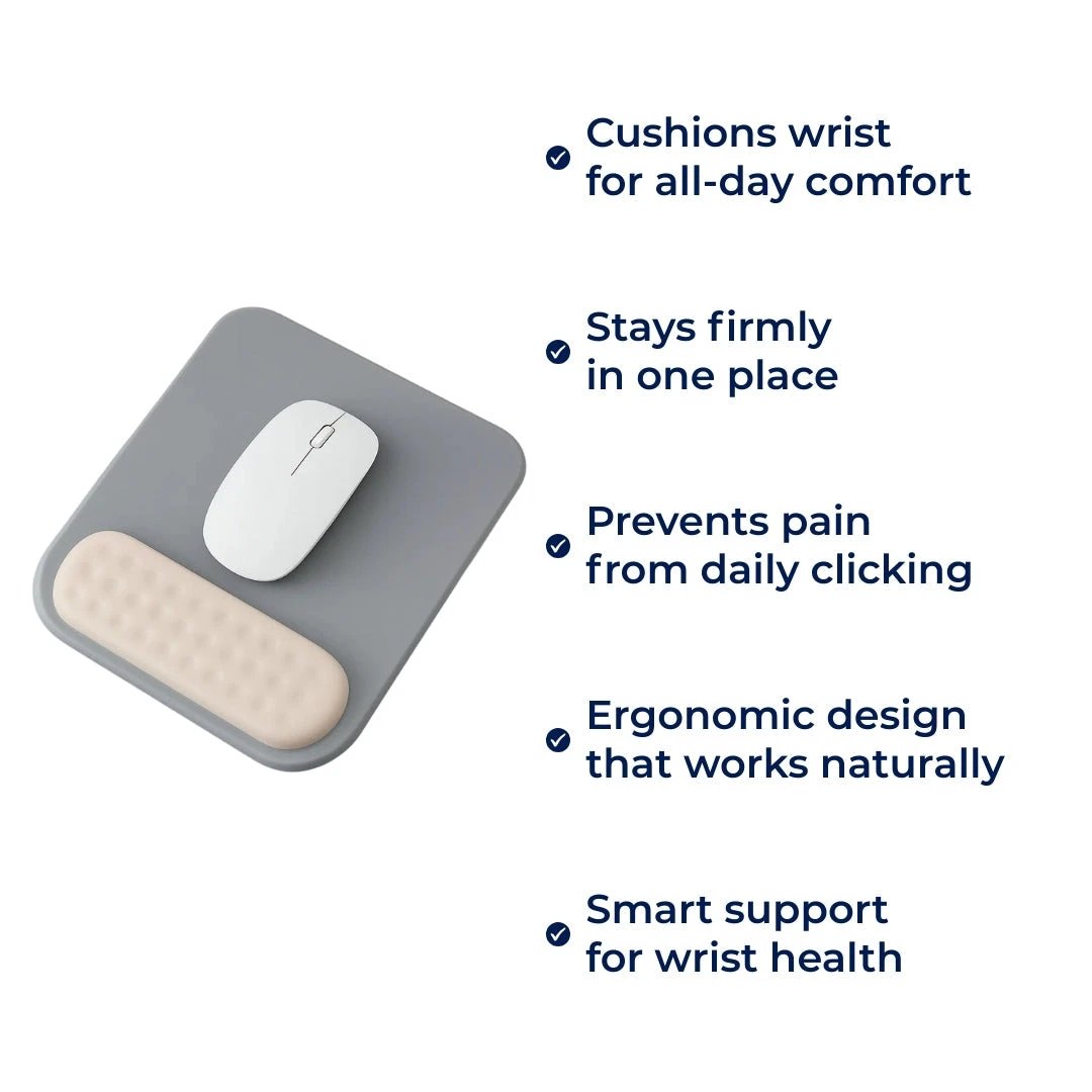 Wrist Support – Silicone Cushioned Anti‑Slip – Relieves Strain – For Long Hours at Office or Gaming Bowlift by Bowlift