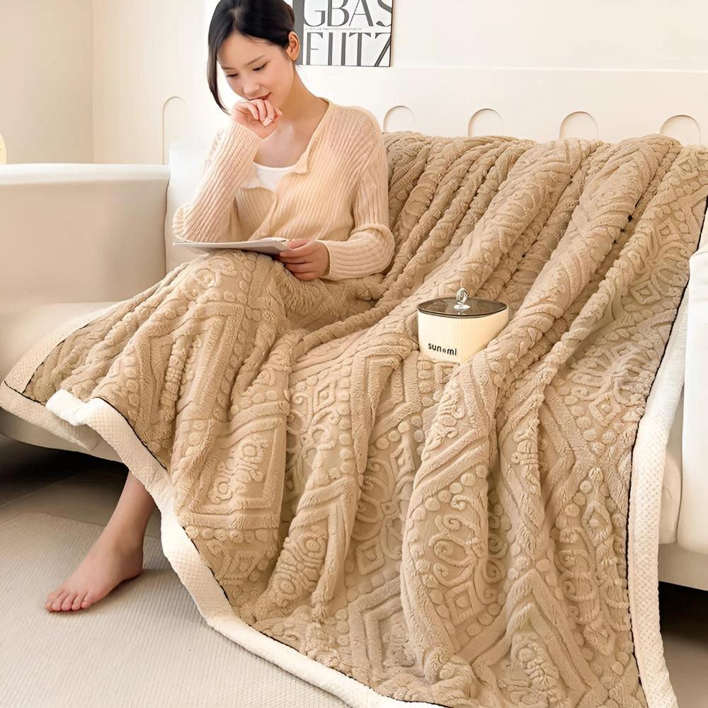 Velvet Mandala Sherpa Blanket by Casa & Beyond