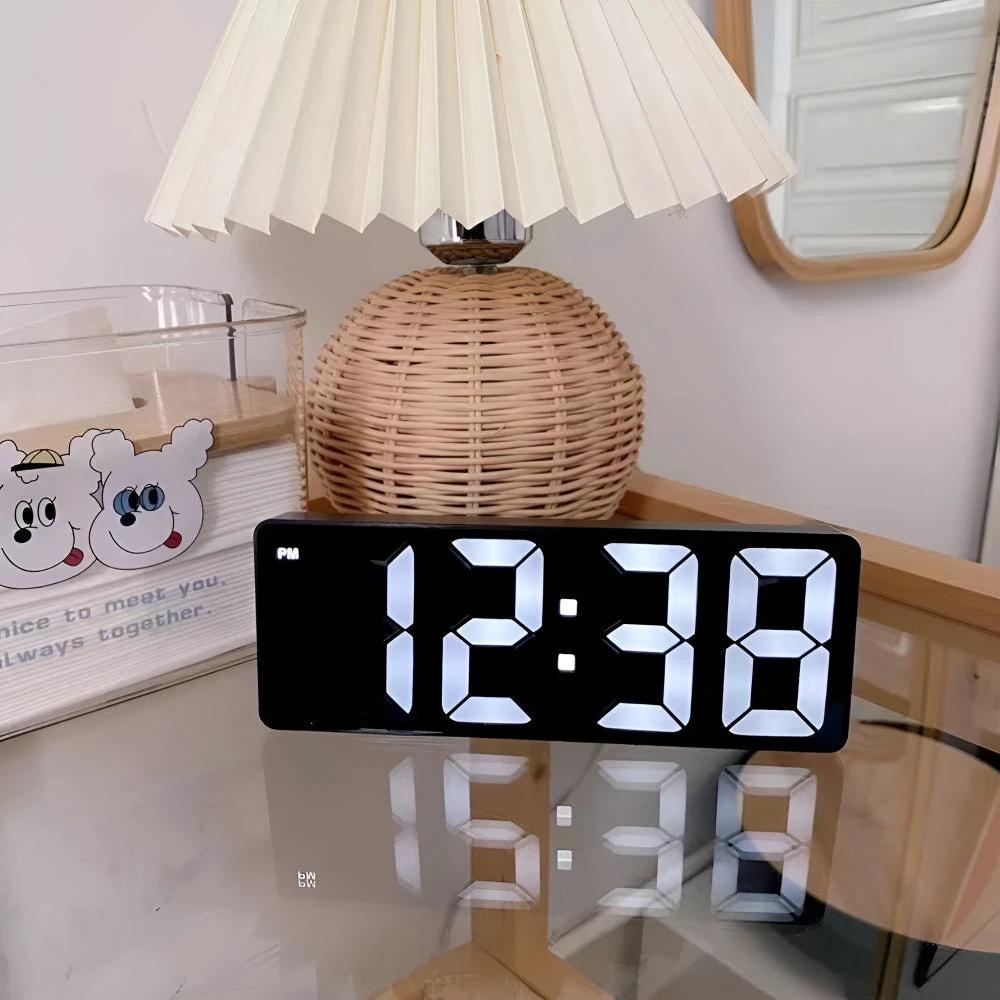 Digital LED Mirror Alarm Clock by Casa & Beyond