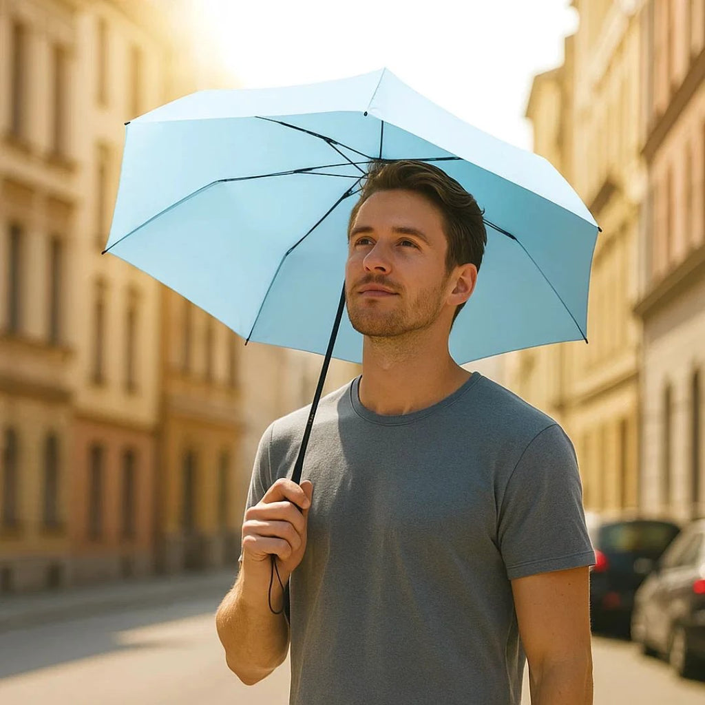 UrbanBrolly | Mini UV Folding Umbrella – UPF 50+ Sun Protection – Water‑Repellent – Lightweight Pocket‑Size Travel Use Bowlift by Bowlift