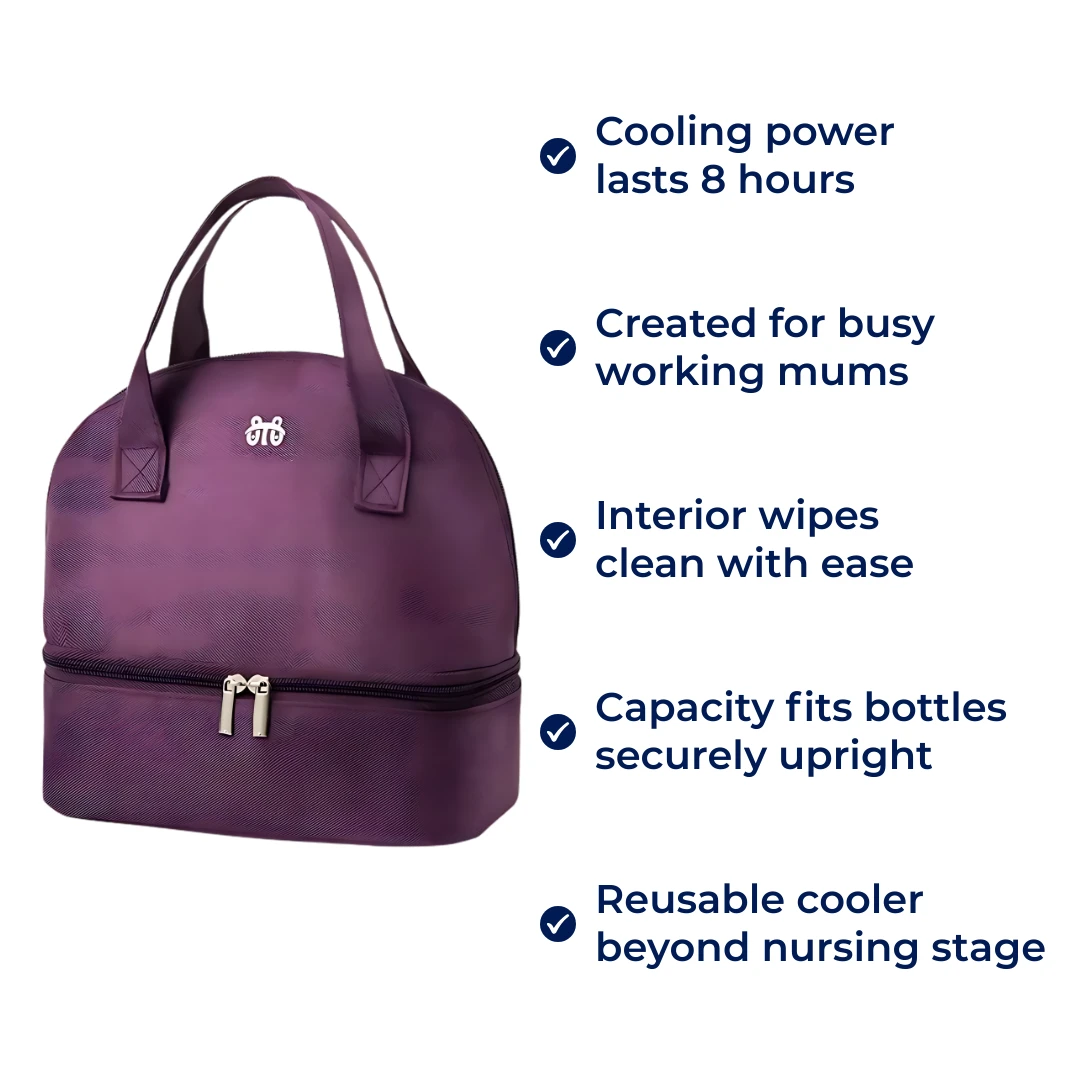 8h Cooling – Leakproof & Portable – Keeps Milk Fresh Safe & Hygienic for Working Mums Bowlift by Bowlift