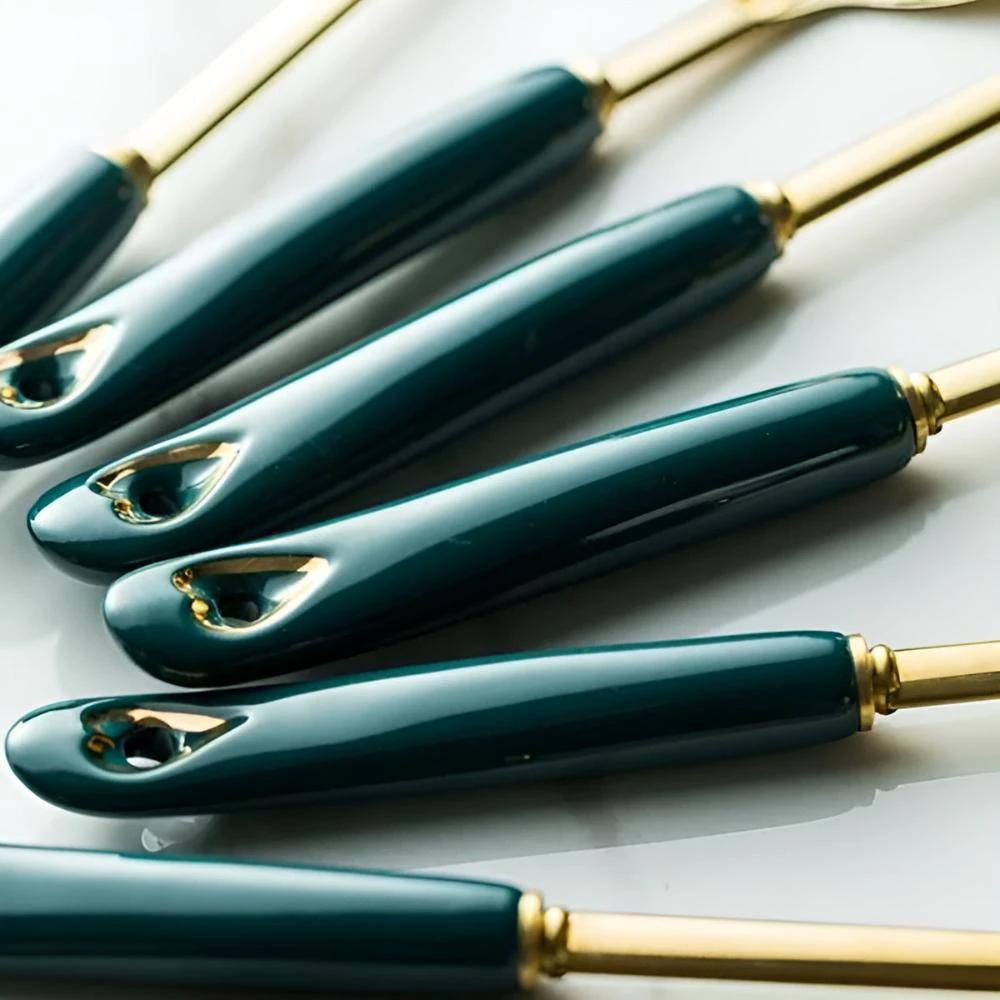 Golden Stainless Steel Utensil Set by Casa & Beyond