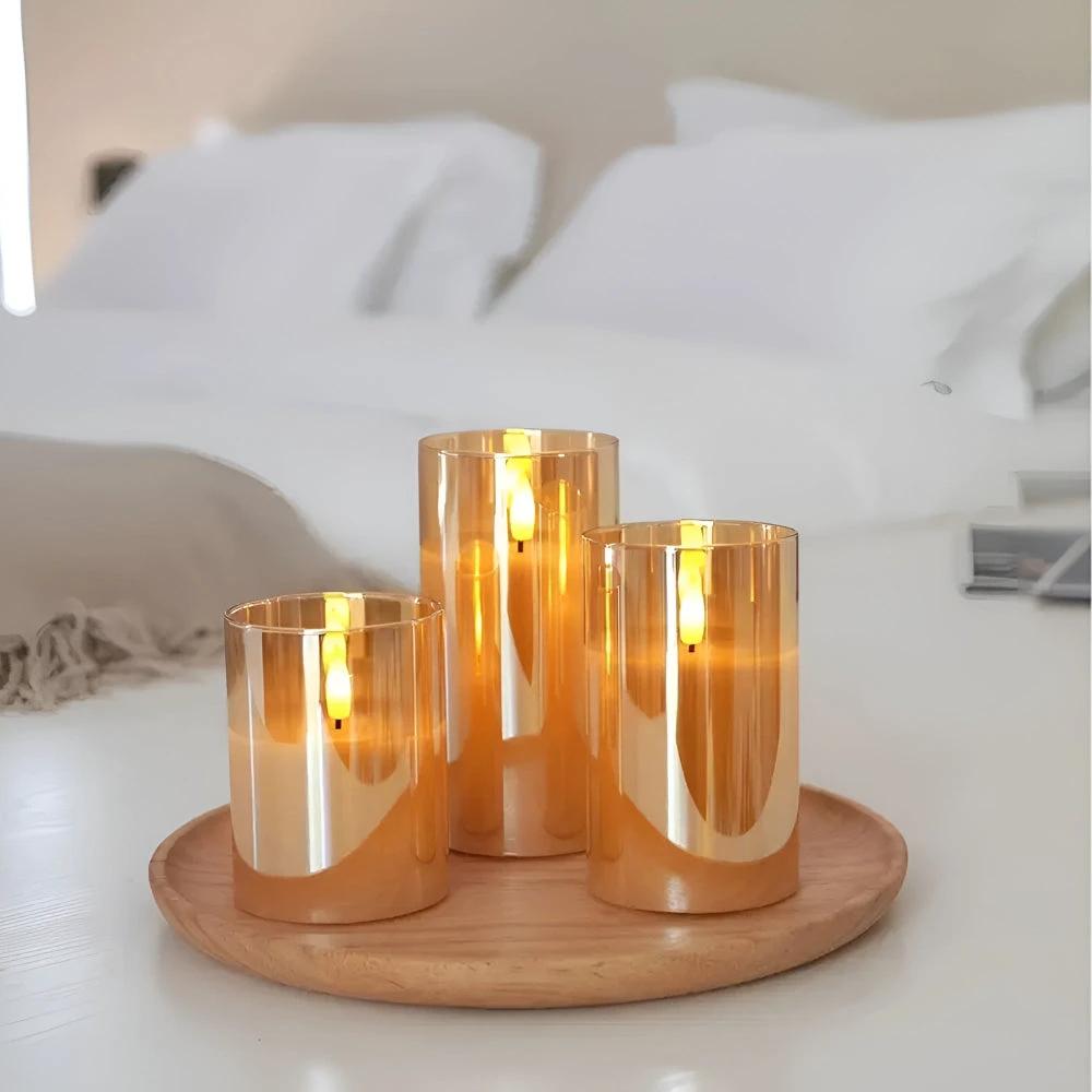 Ethereal 3D Flameless Candle | 3pcs Set by Casa & Beyond