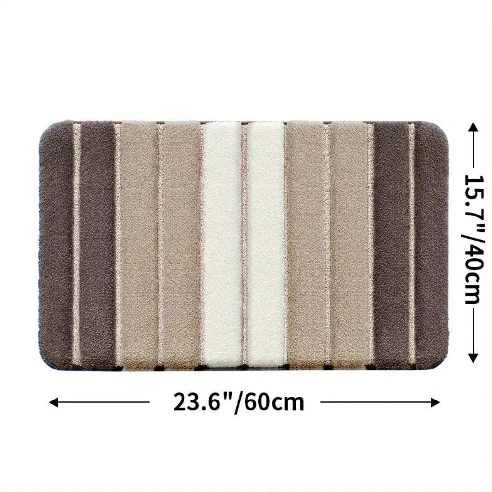 Lumiere Striped Absorbent Bath Mat by Casa & Beyond