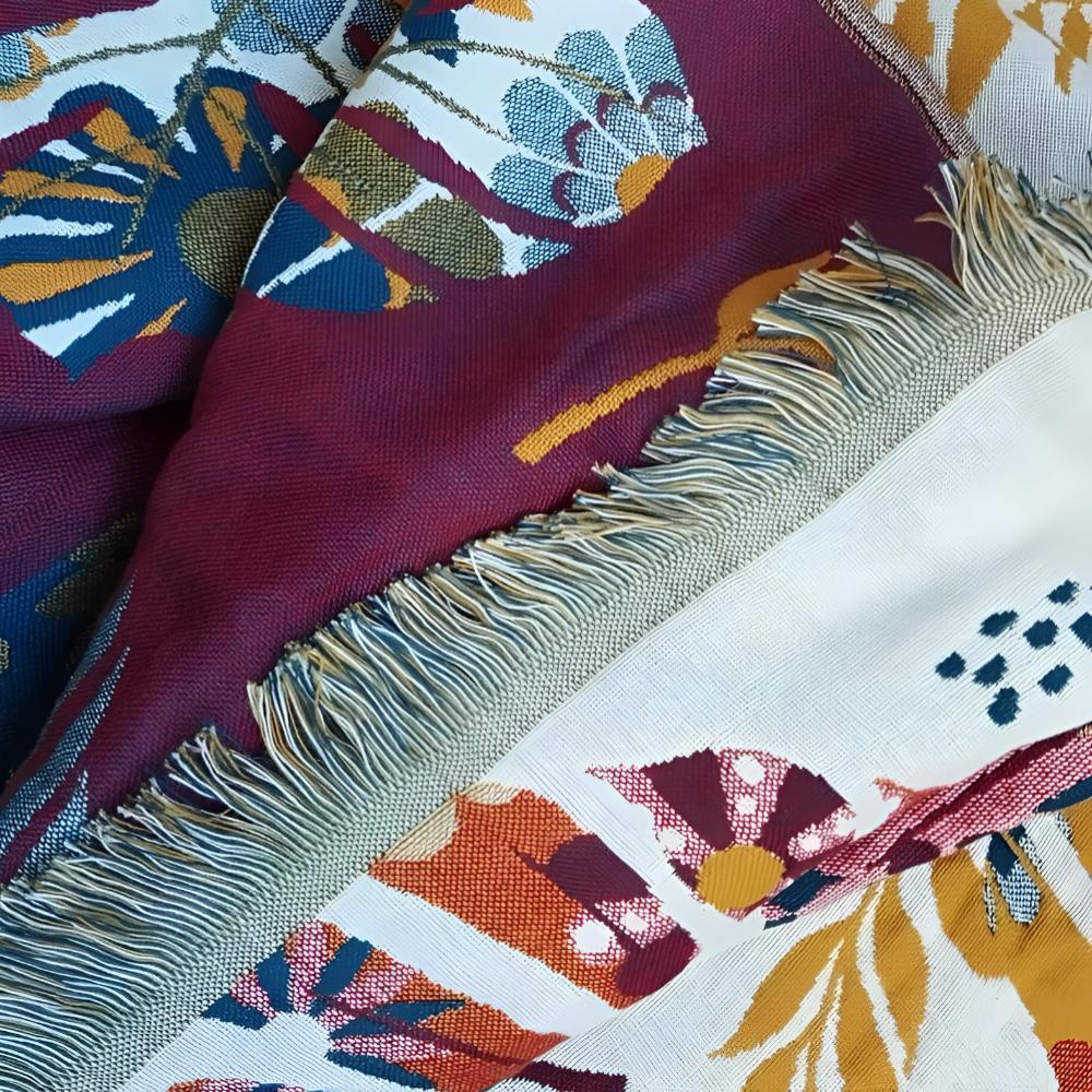 Reversible Garden Bloom Bath Towel by Casa & Beyond