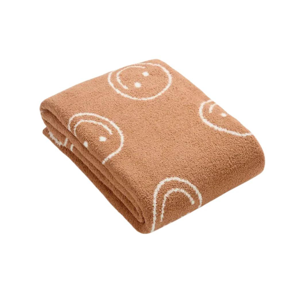 Smiley Face Plush Blanket by Casa & Beyond