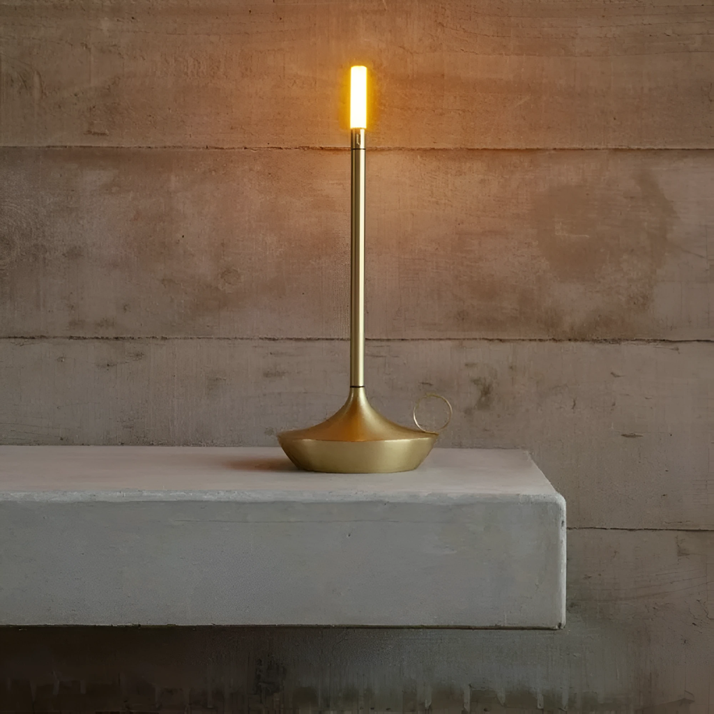 Portable Cylindrical Table Lamp by Casa & Beyond