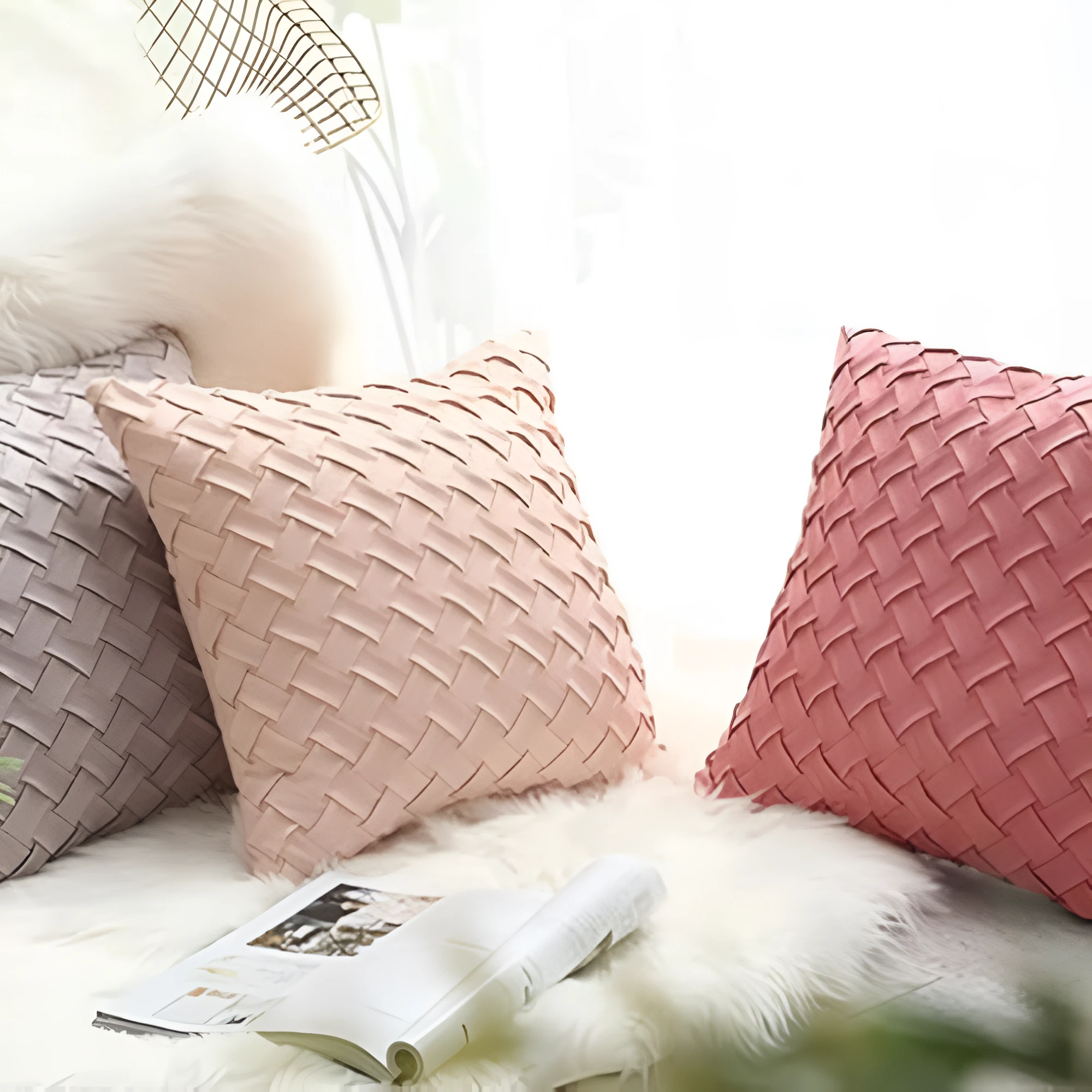 Premium Woven Cushion Covers by Casa & Beyond