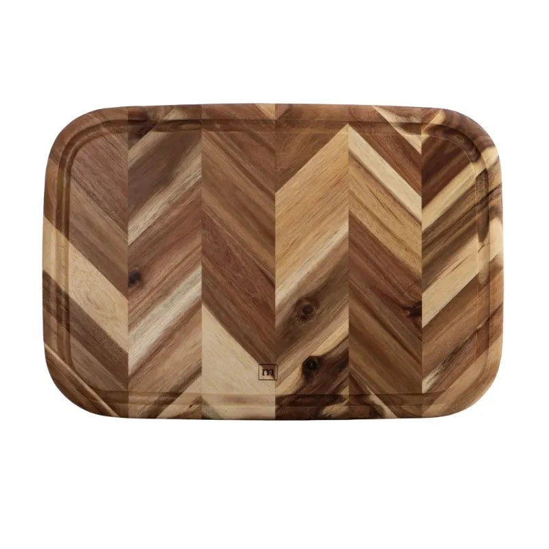 13"x19" Wooden Carving and Serving Cheese Board Cutting Chopper Board by Bowlift
