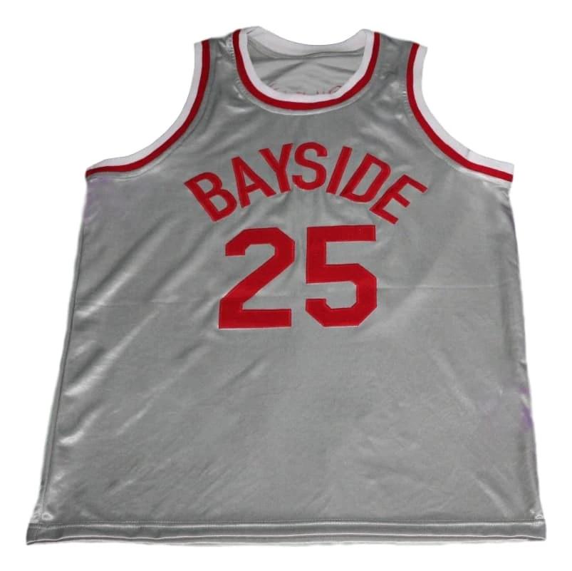 Zack Morris Jersey #25 Bayside Saved By The Bell New Basketball Grey by My store basketball