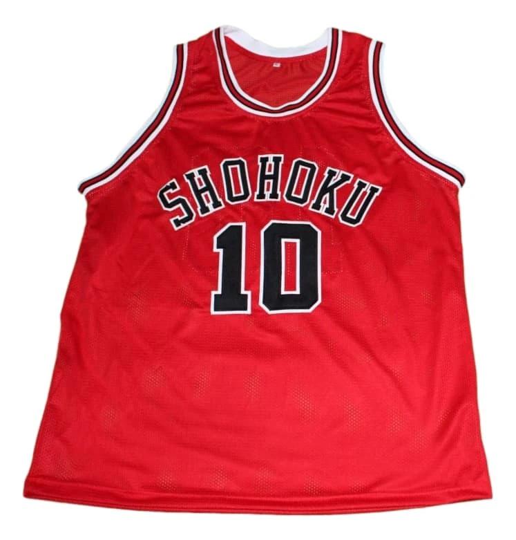 Sakuragi Hanamichi Jersey #10 Shohoku Slam Dunk Basketball Red by My store basketball