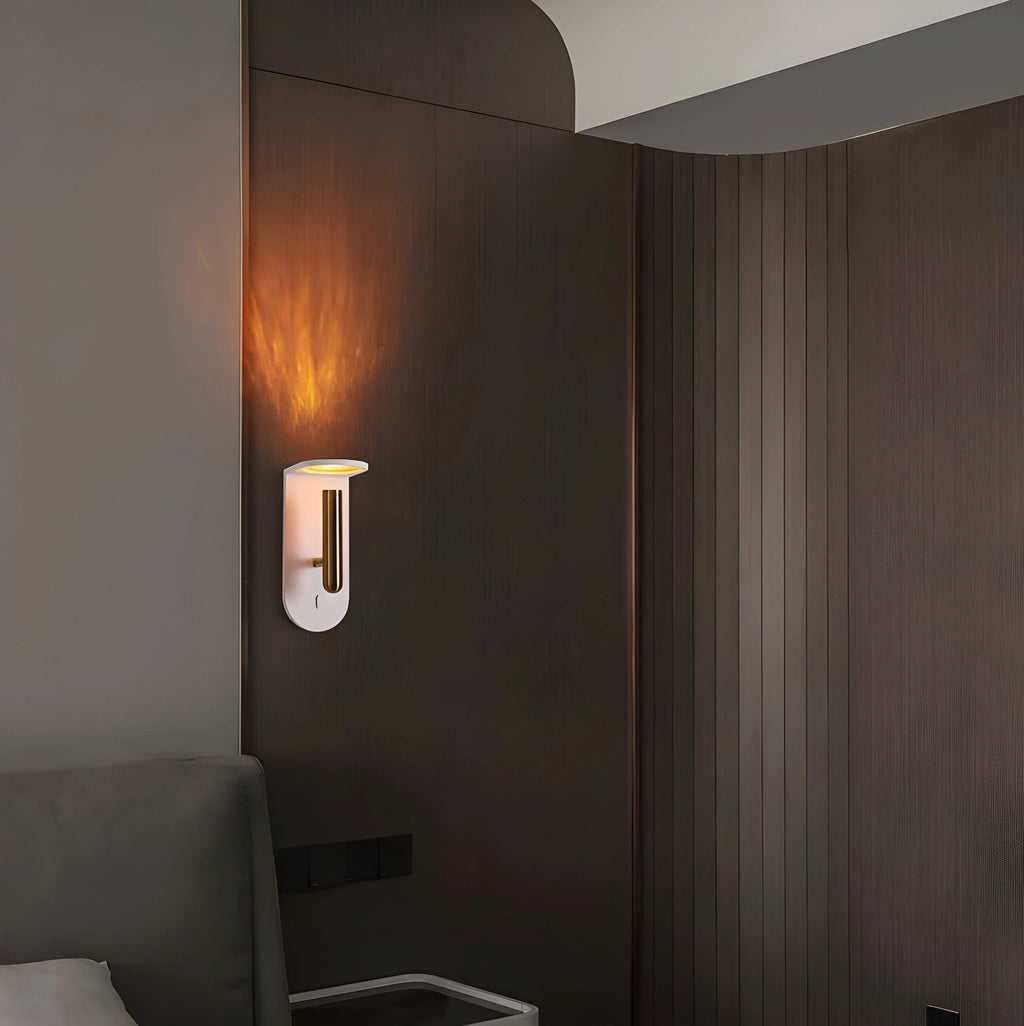 Adjustable Nordic LED Wall Light with Flame Effect Bowlift by Bowlift