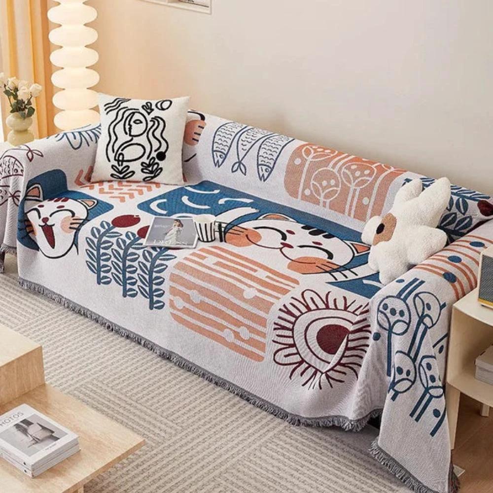 Tassel Tide All-Season Sofa Cover by Casa & Beyond