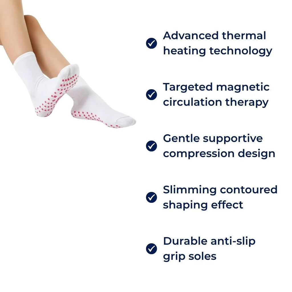 Heating Socks – Magnetic Therapy – Breathable Slimming Thermal Socks for Cold Feet Relief – Boosts Circulation & Comfort Bowlift by Bowlift