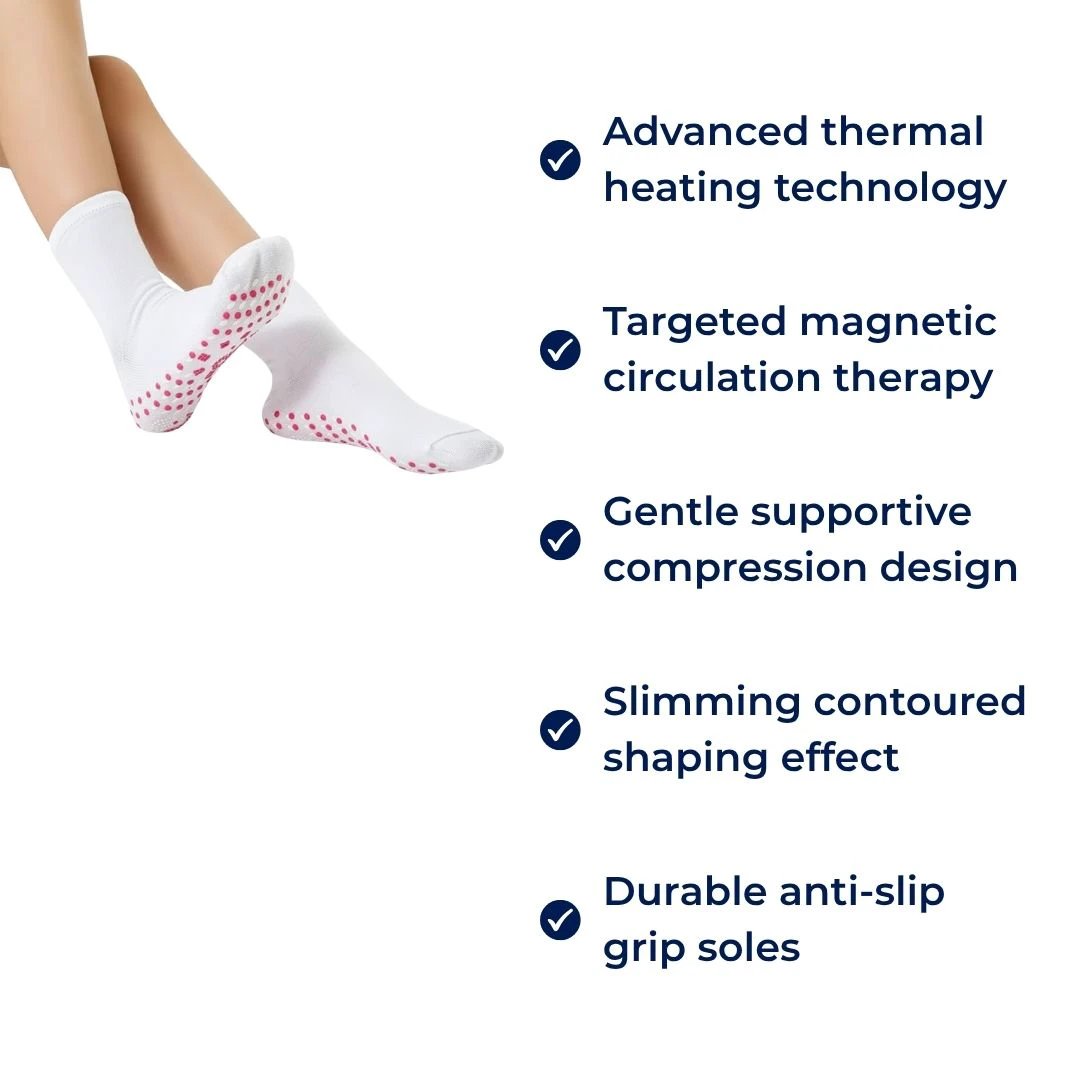 Heating Socks – Magnetic Therapy – Breathable Slimming Thermal Socks for Cold Feet Relief – Boosts Circulation & Comfort Bowlift by Bowlift
