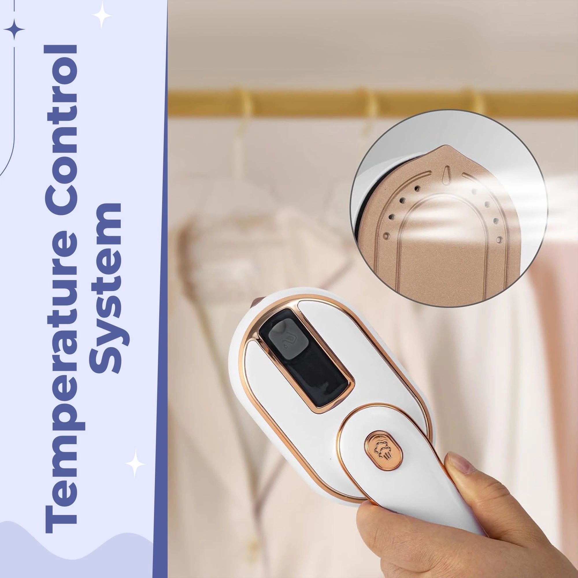 Micro Steam Iron - Portable & Travel Friendly Clothes Ironing Machine Bowlift by Bowlift