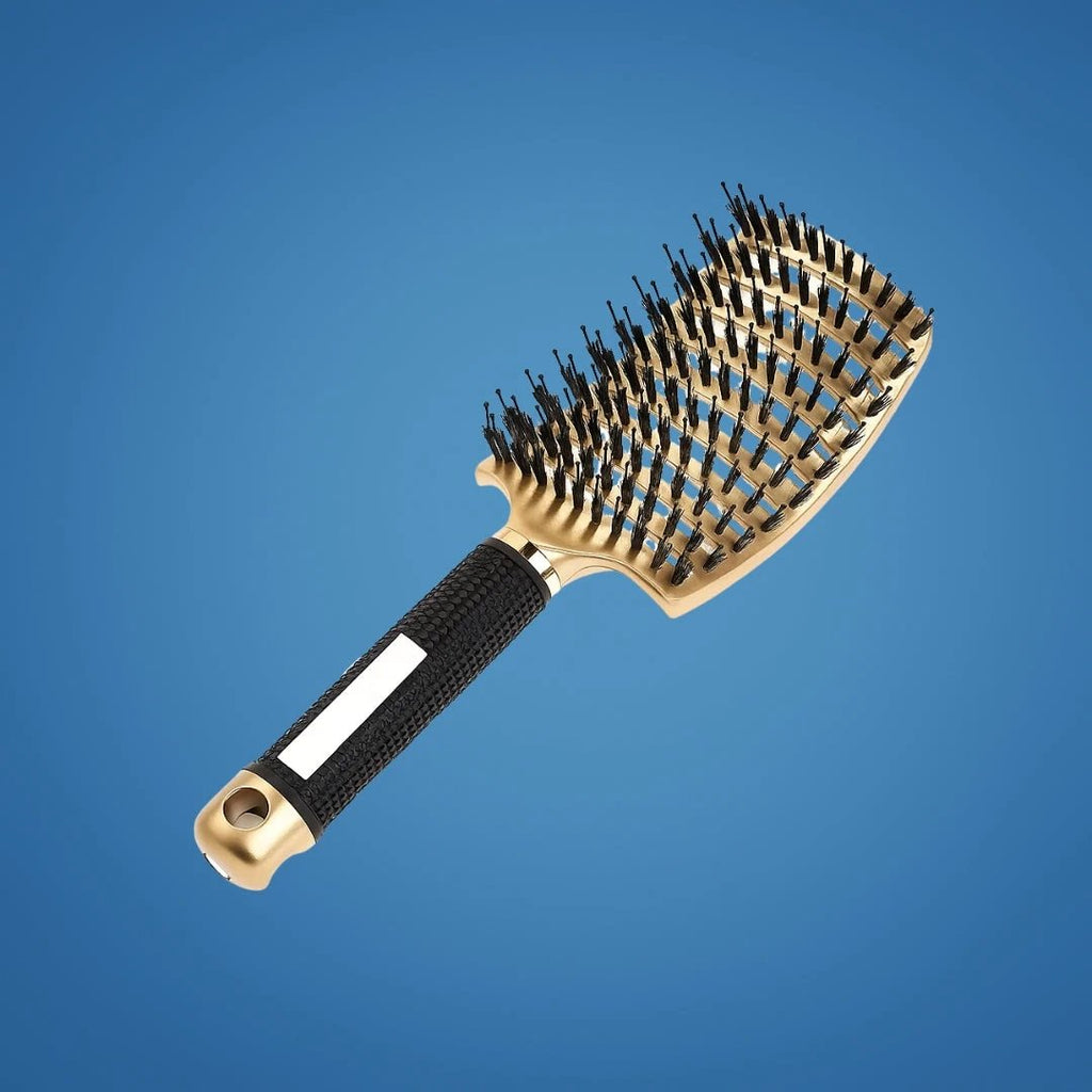 Quick Knot‑Free Detangling – Nylon Bristles with Scalp Massage Tips – For Thick or Curly Hair Bowlift by Bowlift