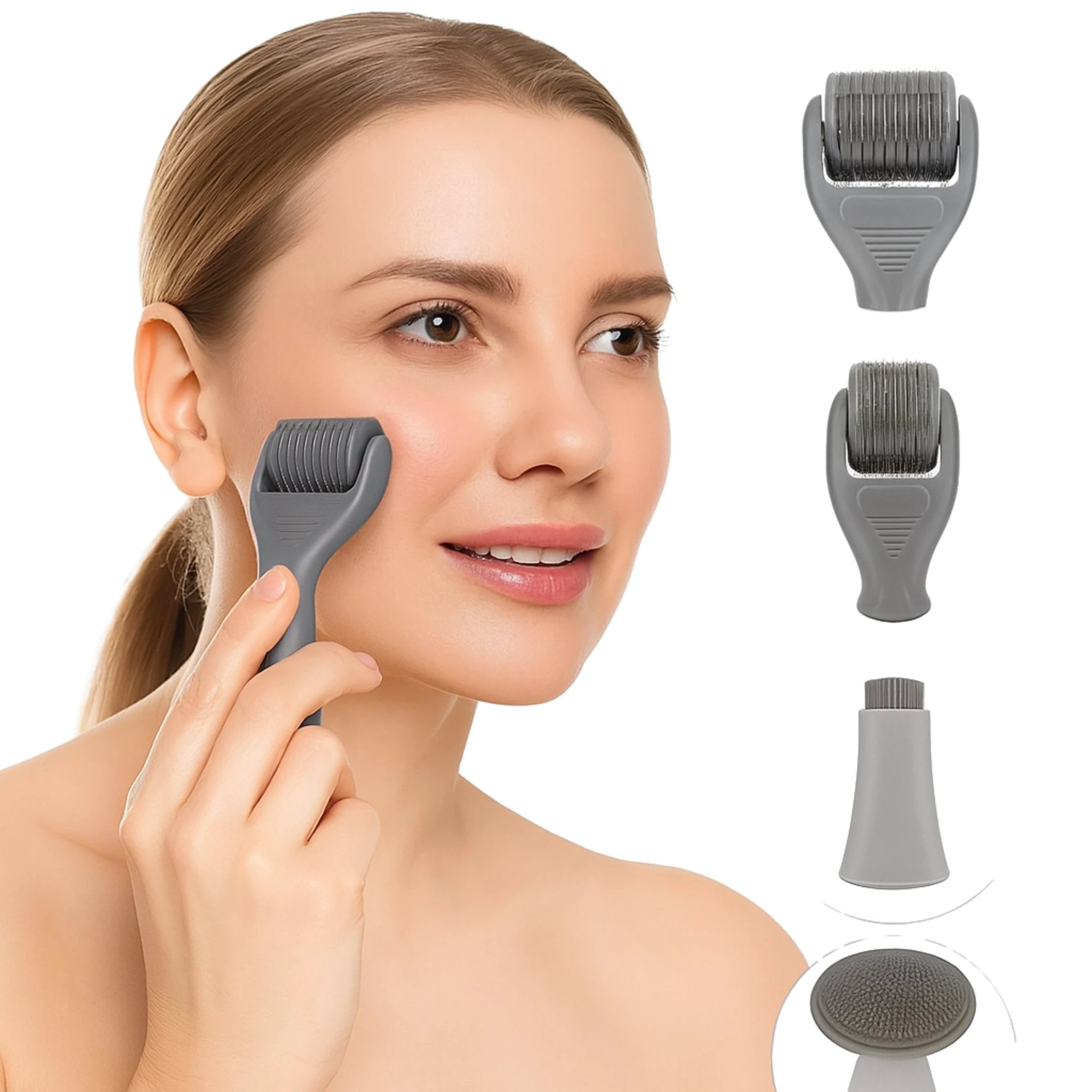 DermaGlow Microneedling Derma Roller Kit – Anti-Ageing – Titanium Needles – Home Skincare for Women Bowlift by Bowlift