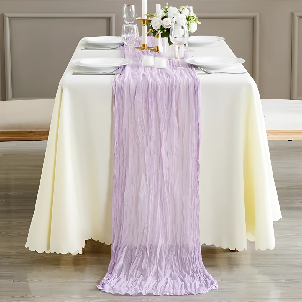 Cheesecloth Flowy Table Runner | 10 Pcs Set by Casa & Beyond