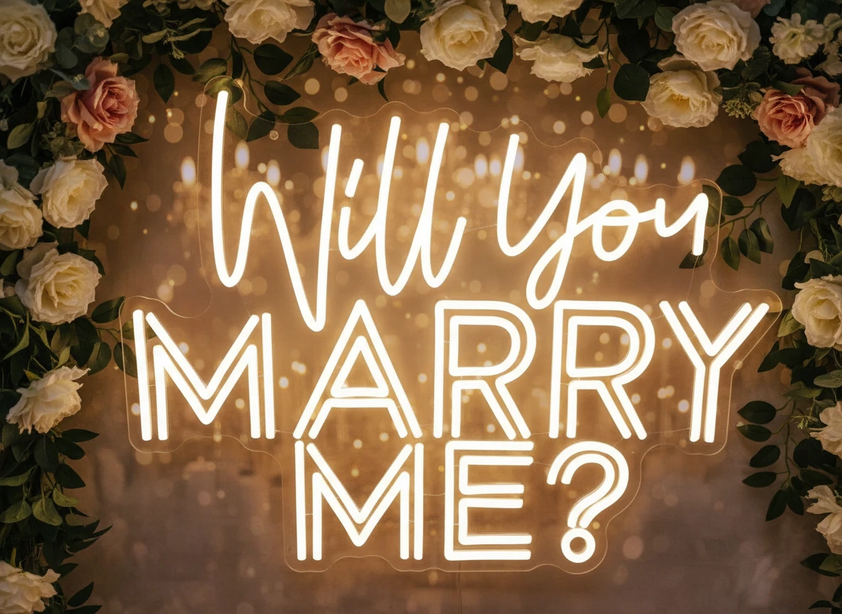 Will You MARRY ME Wedding Neon Sign Proposal Neon Light by Neonchics