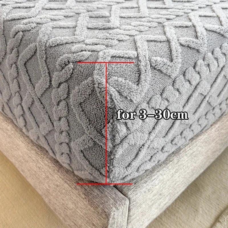 Thick Plush Fitted Mattress Cover Sheet - Soft & Easy to Make Bowlift by Bowlift