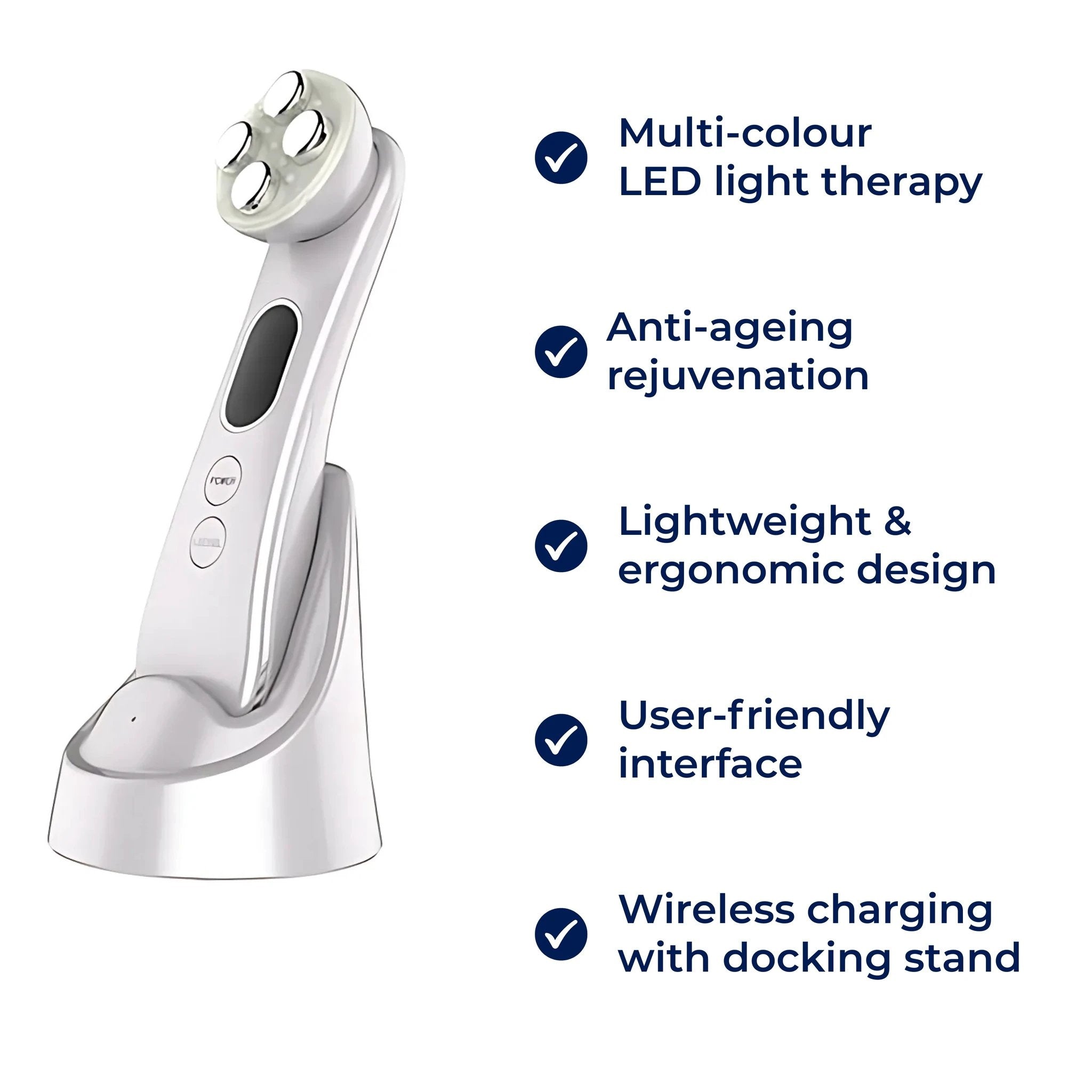 GlowBeam | LED Facial Wand – Anti-Ageing Light Therapy – Lightweight Design – Home Skincare for All Skin Types Bowlift by Bowlift