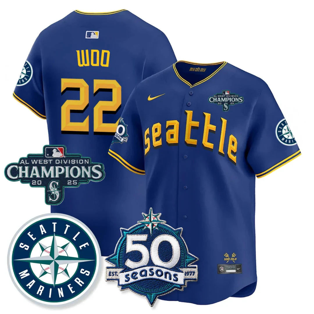SEA Vapor Premier Limited Jersey - 50th Anniversary & AL West Division Champions - All Stitched by Digigearus