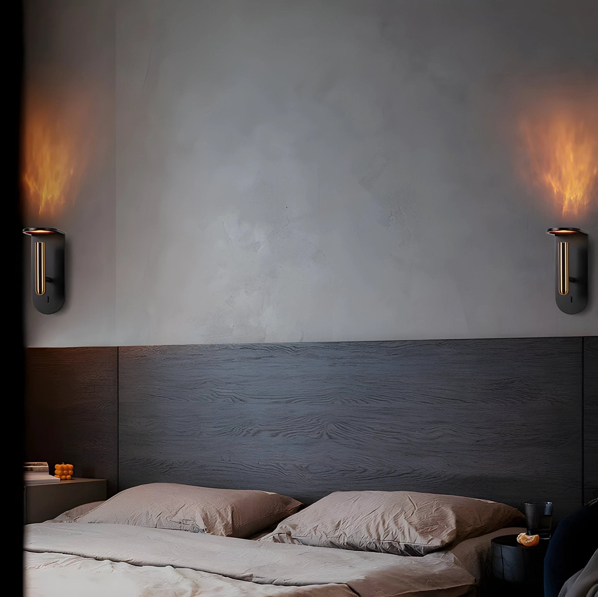 Adjustable Nordic LED Wall Light with Flame Effect Bowlift by Bowlift