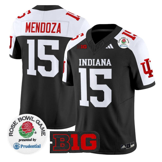 #15 Fernando Mendoza Jersey Indiana Hoosiers 2026 Rose Bowl Stitched by My Store NCAA Football Jerseys
