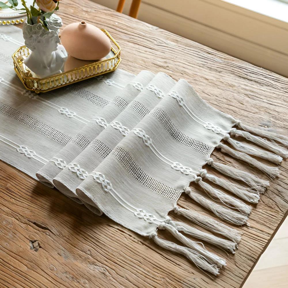 Tassel Whisper Table Runner by Casa & Beyond
