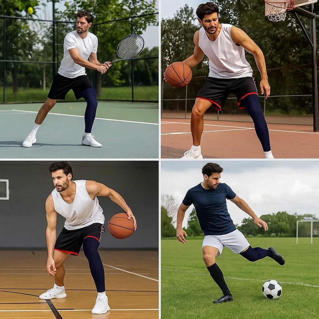 FlexiRelief | Full Leg Compression Sleeve – Knee Support – Graduated Pressure – Pain Relief – Recovery – Swelling Reduction Bowlift by Bowlift